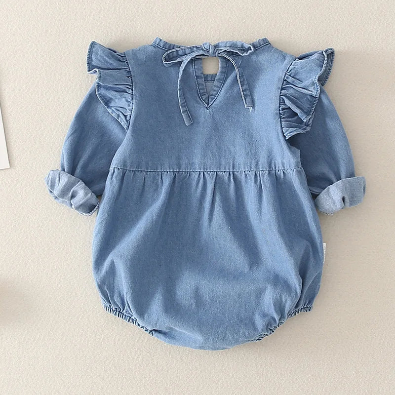 Baby Clothing Newborn Baby Boys Denim Bodysuits Jumpsuit Outfits Sunsuit Baby Girls Clothes 0-24M