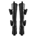 Women  Platform Black Matte Side Zip Front Lace-Up Knee High Boots Big Size Lady midClassic Long Winter Boots