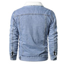 Men Denim Jackets Slim Casual Denim Coats Thicker Winter Jean Jackets Warm Coats