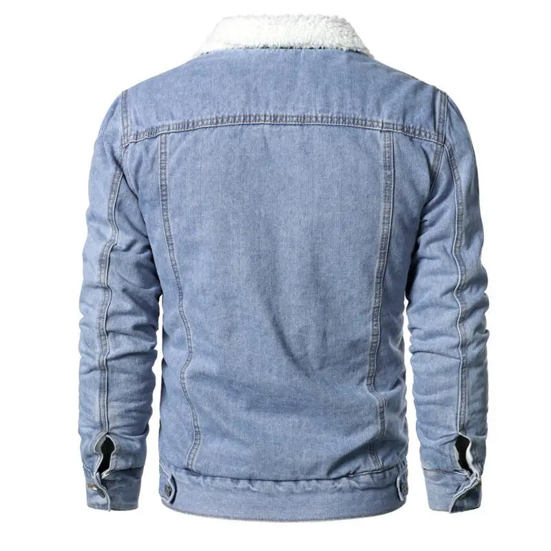 Men Denim Jackets Slim Casual Denim Coats Thicker Winter Jean Jackets Warm Coats