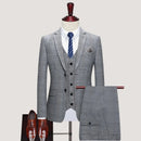 Spring plaid casual suits men's wedding dress jackets