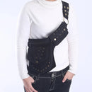 Vintage Unisex Fanny Pack Multi-pockets Waist Bag Canvas Hip Bum Bag Women Chest Bag Bohemian Leg Phone Bag