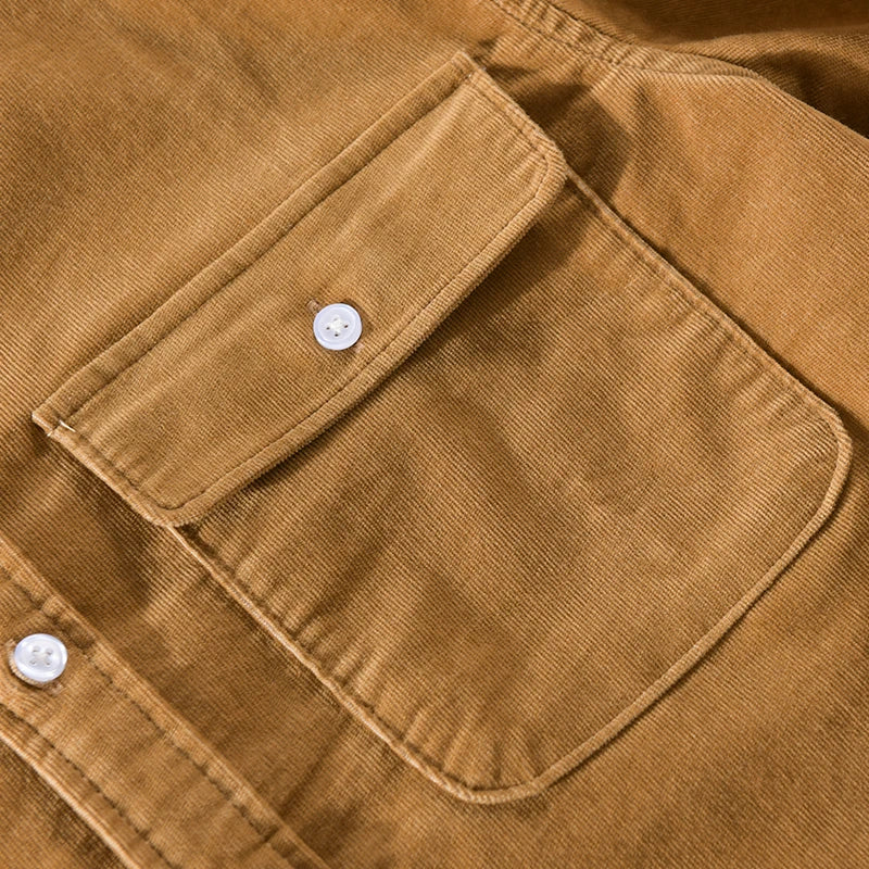 Italy Corduroy Cotton Shirt Men Retro Comfortable Clothes
