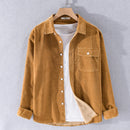 Italy Corduroy Cotton Shirt Men Retro Comfortable Clothes