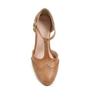 British style buckle pumps women elegant Embossing process footwear