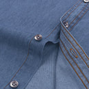 Cotton Denim Shirt Men Full Sleeve Thin Casual Regular Fit males leisure for Men Soft Comfortable pocket top