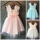 Wholesale Princess Toddler Kid Child Girl Tutu Dress Lace Tulle Party Wedding Birthday Dresses For Girls Summer Sleeveless