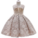 Spring Summer Flower Girl Dresses Christmas Print Princess Birthday Party Dress Children Girls Ball Gown