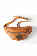 Original Handmade Retro First Layer Wax Leather Multifunctional Waist Bag Chest Bag