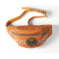 Original Handmade Retro First Layer Wax Leather Multifunctional Waist Bag Chest Bag