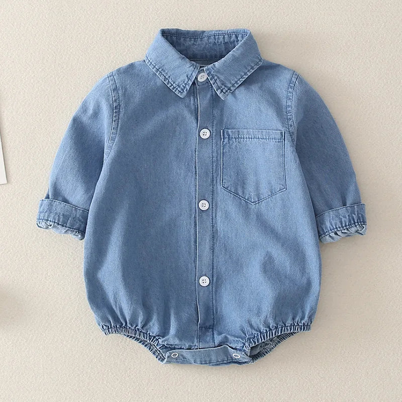 Baby Clothing Newborn Baby Boys Denim Bodysuits Jumpsuit Outfits Sunsuit Baby Girls Clothes 0-24M