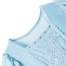 Little Girls Blue Cinderella Dress Up Children Puff Sleeve Elegant Prom Party Dress Kids Girl Birthday Princess Costume