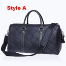 Men Travel Bags High Quality Handbags Retro Large Capacity Luggage Bag Genuine Leather Hand Bags Lattice Duffle