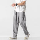 Linen Pants for Men Ankle-Length Summer Loose Light Casual Drawstring Trousers Man Leisure Comfortable Pants