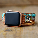 Standout Natural Stone Men Women Watch Band Beads Boho Wrap Vegan Rope Watch Strap