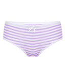 Womens Briefs Panties with Ribbon Bowknot Underpants Navy Style Stripe Middle Waist Cotton Undergarment Underwear