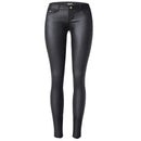 Women Leather Pants Punk Gothic Lady Trousers Stretch Push Up Legging Slim Fit Street