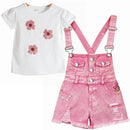 Summer Children's Clothing Sets Jeans For Girls Pants Kids Denim Overalls Suspender Shorts Pink Jumpsuit Trousers