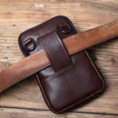 Leather Men Waist Bag Top Layer Casual Bag Wear Belt Vertical Shoulder Messenger Bag