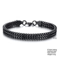Black chain bracelet on a white background, Obroi