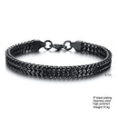 Black chain bracelet on a white background, Obroi