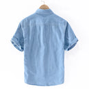 Summer denim shirt men blue shirts for men casual shirt mens comfortable