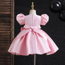 Baby Girl Princess Dress Puff Sleeve Infant Toddler Party Pageant Birthday Baptism Frocks
