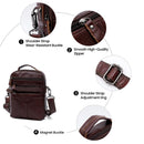 Vintage Men's Genuine Leather Shoulder Bag Casual Handbag for Natural Leather Crossbody Messenger Flap Bags Male