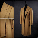 Winter Woolen Mid-Length Overcoat For Men Solid Breasted Notched Thicken Jacket