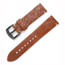 Carved Leather Watch Band 20mm/22mm Watch strap Accessories Switch Ear Watchband
