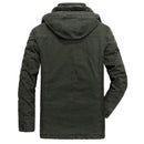 Men's Mid-length Winter Jackets Style Cotton-padded Windbreaker Jacket Trend Cotton Heating Windproof Coats
