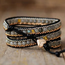 Stones Leather Wrap Bracelet Spirit Labradorite Chains Bohemia Beads Bracelet Designer Jewelry