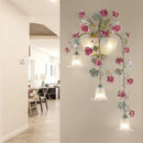 Flower Grass Wall Lights With Roses Iron Art long Wall Lamp Decorative lamp Porch lamp background Home Lighting