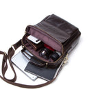Genuine leather messenger bag for men flap bag luxury brand crossbody bags for 9.7" Ipad