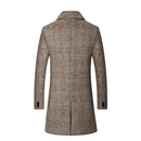 Men Trench Coat Wool Blend Top Winter Long Single Breasted Classic Stylish Jacket for Male