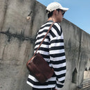 Retro Shoulder Bag Men Crossbody Bags Street Soft Leather Shoulder Bag for Men Messenger Bag