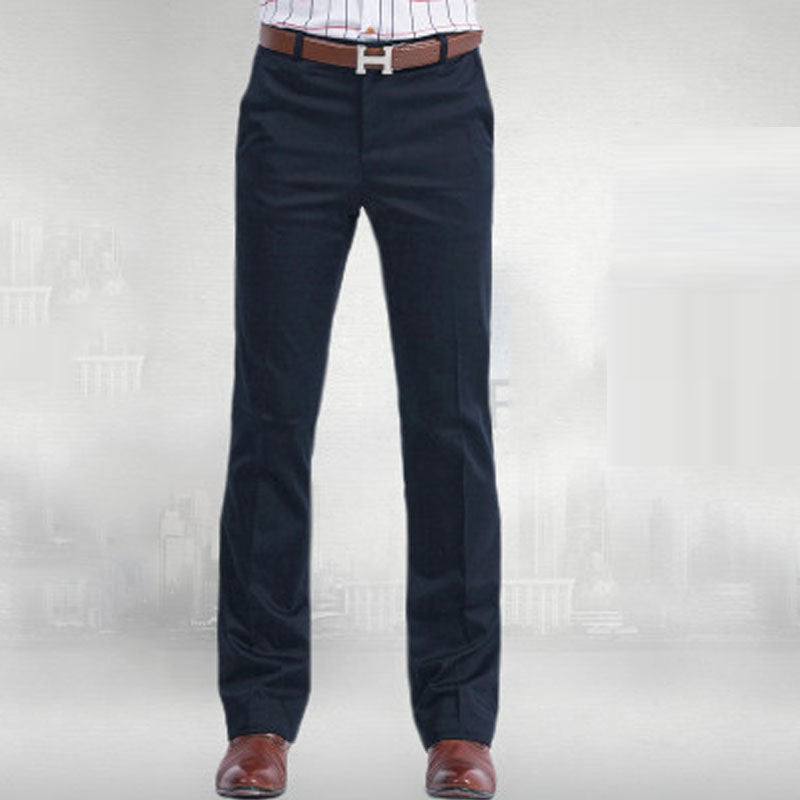 Men Casual FIared pants Slim-fit non-scalding White trousers Male version of the Big pants wide-leg pants