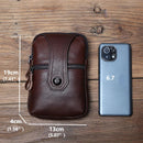 Leather Men Waist Bag Top Layer Casual Bag Wear Belt Vertical Shoulder Messenger Bag