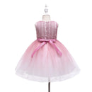Elegant Hollow Lace Girls Dresses Sleeveless Kids Clothing for Children Princess Party Costumes