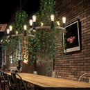 Multi Heads Simulation Green Leaf Chandelier Corridor Lighting Decoration Lamp