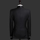 Men Suits with Double Breasted Black Formal Wedding Groom Tuxedos Male Set Jacket with Pants
