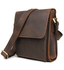 Men Leather Messenger Bag Male Genuine Leather Crossbody Bag Men's Travel Tablet Shoulder Bag