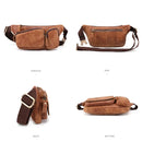 Men's Genuine Leather Waist Packs Belt Bags Man Chest Bag Men Shoulder Messenger Bag Male Travel Bag