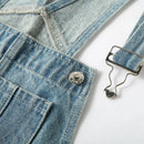 Spring Loose Overalls Men Bib Jeans Straight Denim Jumpsuits Cargo Pants Trousers