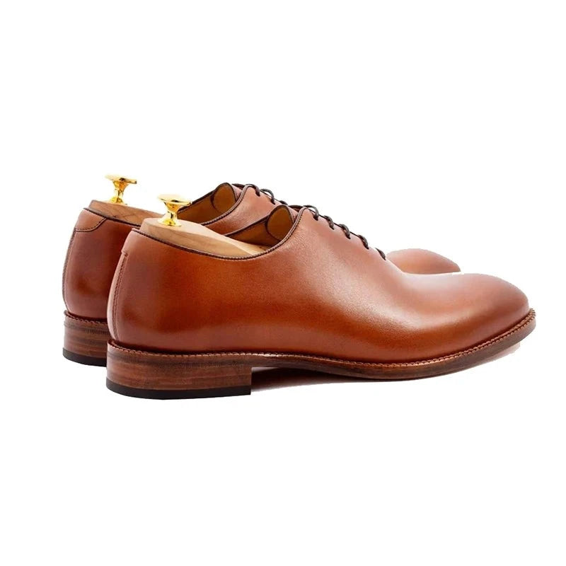 Oxford Solid Dress Business Shoes Designer Handmade Wedding Formal Genuine Leather Original Best Man Shoes
