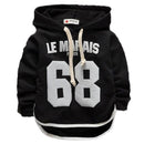 Baby Boys Girls Thin Letter Printed Hoody SweaterShirt Toddler Jacket Coat Children Kids Sport Causal T Shirt Outerwear Clothing