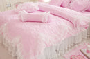 Thick Quilted lace Bedding set King queen Twin size Bed set Princess set Pillowcase