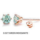 Stud Earrings Ideal Cut Lab Created Diamond Plating Earrings for Women