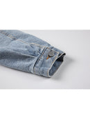 Women Lamb Wool Jean Jacket Vintage Single Breasted Fleece Denim Coat Winter Casual Warm Thickened Jackets