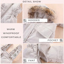 Baby Girl winter down jacket and jumpsuit for children Thicken Warm fur collar jacket for girls Infant snowsuit 0-4Year